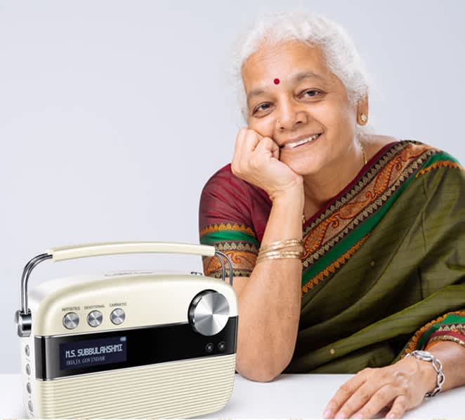 grandmother with saregama carvaan tamil